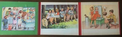Großes Doppelseitiges Leporello. - Pappe Reines Bilderbuch. Pestalozzi 1938 - Bild 1 von 4
