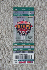 INDIANS VS ROYALS 7/4/1999 TICKET ~ McDONALD (MLB DEBUT/1ST HIT) / DYE (2 HRs)