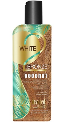 Devoted Creations WHITE 2 BRONZE COCONUT Infused Dark Bronzing Lotion 251ml