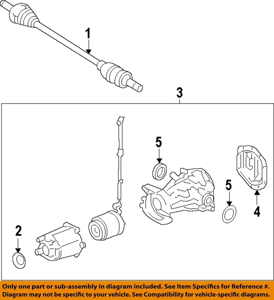 Ford Edge Limited 2007 2008 2009 OEM automático 4x4 diferencial trasero Foto 3 de 4