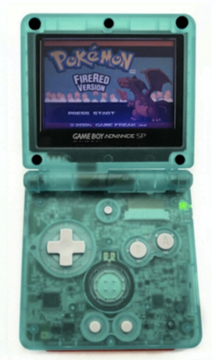 Nintendo Game Boy Advance GBA SP Clear Glow in the Dark Green