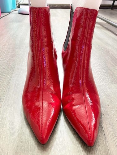 Forever 21 leather boots ( ankle boots, red, size 6US-37EU,new 100%) - Picture 2 of 4