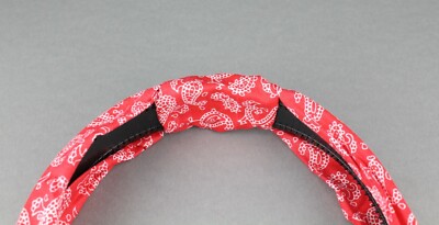 Bandana Paisley rossa: sciarpa fascia per capelli 100% cotone - stile boho Bandana Paisley rossa: sciarpa fascia per capelli 100% cotone - stile boho