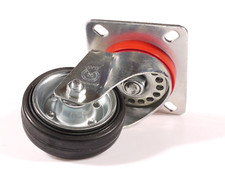 PRL) AVO WHEEL TROLLEY STEEL RUBBER DIAMETER 80 mm TROLLEY WHEEL MADE ITALY