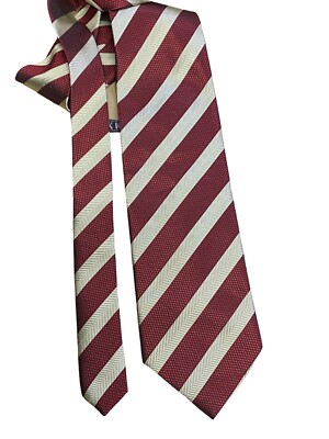 Ancienne Cravate Vintage Palais Des Doges 100% Soie, Motif Géométrique, Homme