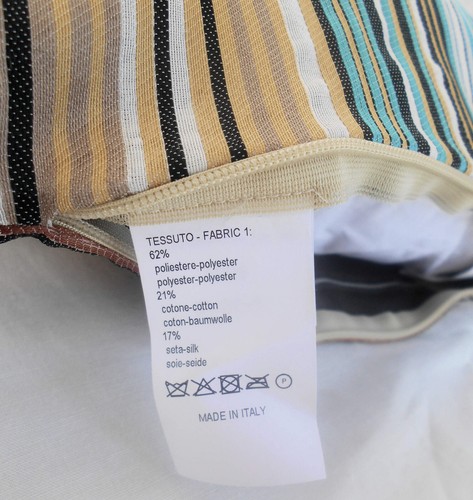 MISSONI HOME MISTO SETA CUSCINO PIUMA ASSOPIUMA NOMITE 30x30cm CLAREMONT T42 - Foto 4 di 8