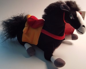 the disney store mulan horse named khan 8 mini bean bag plush nwt