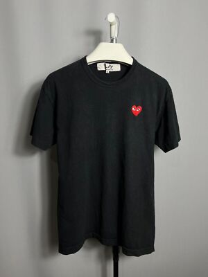 COMME DES GARCONS CDG PLAY RED HEART TEE MENS AZ-T108 Sz XL | eBay UK