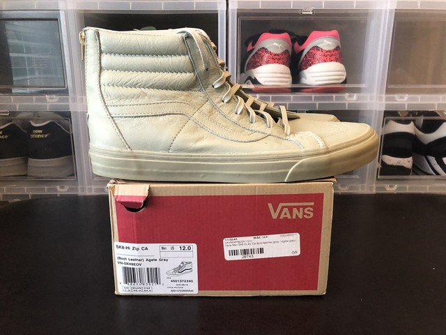 vans sk8 hi zip ca boot leather dress blues