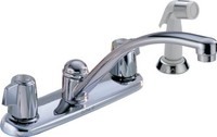 Delta 2400lf Classic Two Handle Kitchen Faucet With Spray, Chrome, New, Free Shi on sale Delta 2400lf Classic Two Handle Kitchen Faucet With Spray, Chrome, New, Free Shi on sale