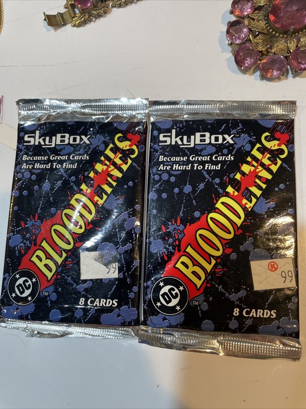 2 Packs 1993 DC Skybox BLOODLINES Trading Card Pack New & Sealed!