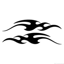 Pair Tribal Flame Stripes - Decal Sticker - Multiple Colors  Sizes - ebn7400