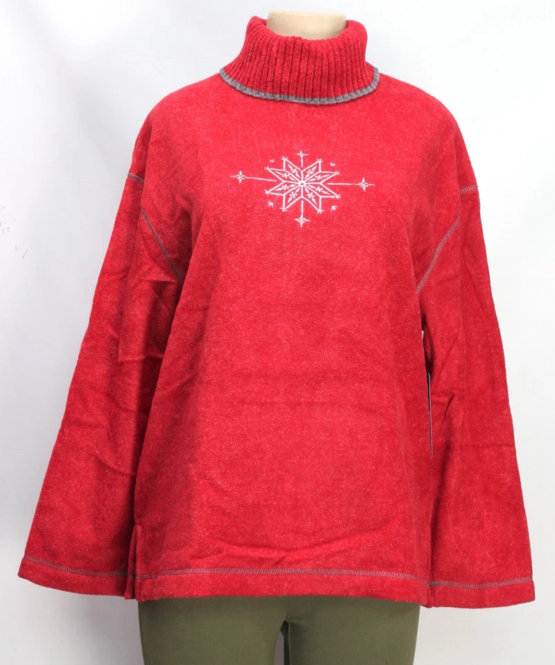 Свитер водолазка Marsh Landing Zeroproof FLeece снежинка красный миниатюрный размер PL - Изображение 2 из 4