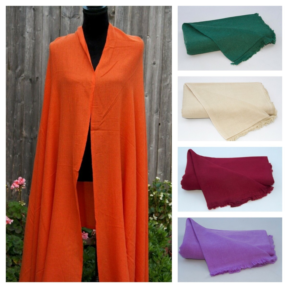 Chal grande de cachemira tejido envolvente pashmina manta bufanda de viaje suave damas nuevo