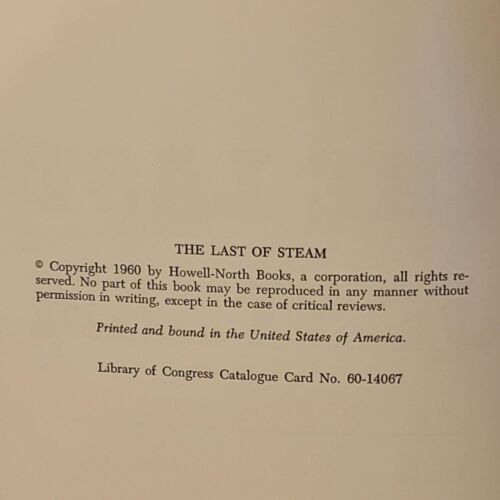 Eisenbahnbuch The Last of Steam Joe Collias Vintage 1960 HC Illustrated Trains - Bild 14 von 22