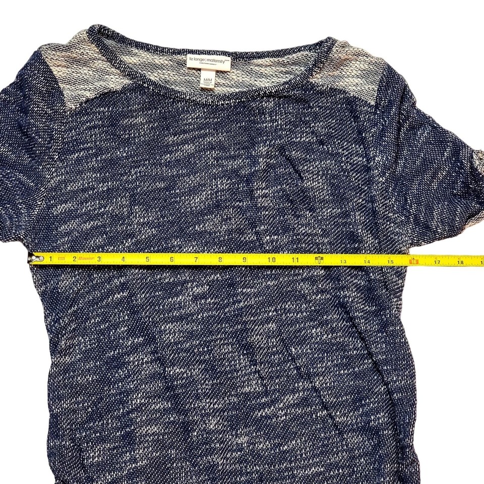 Liz Lange Maternity For Target Short Sleeve Marled Knit Dress Sz M eBay