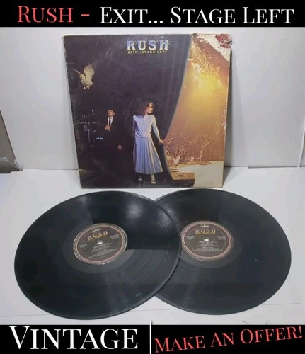 ✨VINTAGE✨ Original RUSH "Exit Stage Left" 1981 Vinyl - 2 LP Double Album Records