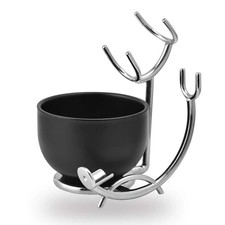 Deluxe Razor and Shaving Brush Stand with Bowl, 2 Pcs Razor and Brush Holder Set