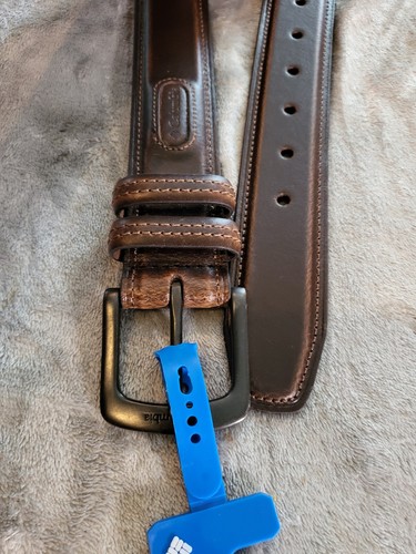 Columbia Leather Belt Men's Medium 34-36 Brown 1.5" Wide Leather Mens - 第 6/8 張圖片