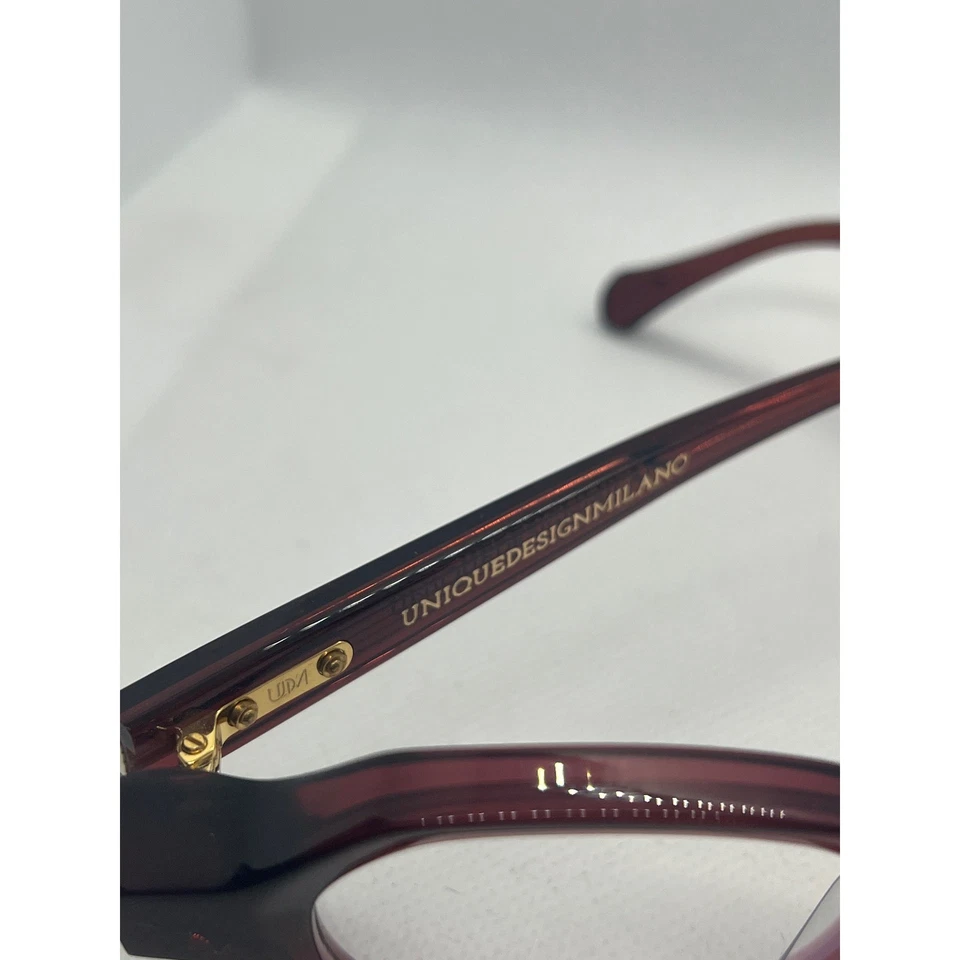 Monturas de gafas redondas borgoña ZEN Barcelona para mujer hechas a mano acetato japonés Foto 4 de 4