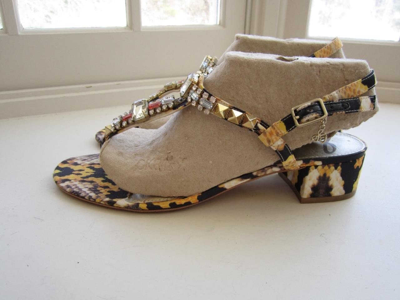 SAM EDELMAN Annalise Python Print Fabric Jeweled … - image 2