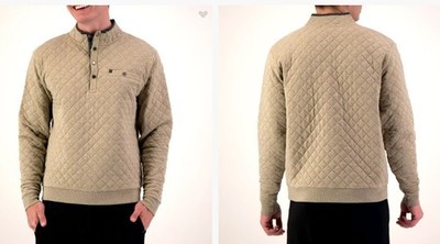NWT Tasc Performance Mens 2XL Newport 1/4-Snap Pullover Grey Oak Heather $148