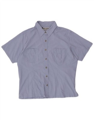 Columbia Damen Kurzarm Shirt UK 18 XL Lila Nylon DQ07