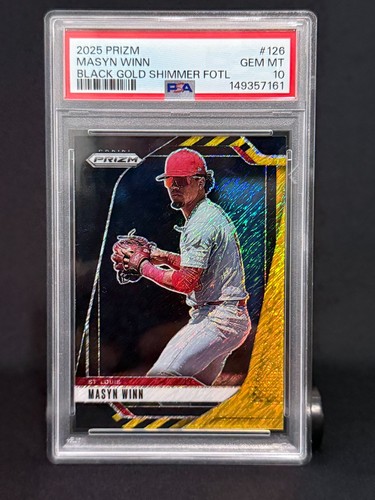 2025 Prizm Masyn Winn Black Gold Shimmer FOTL 1/3 PSA 10 #126 Cardinals