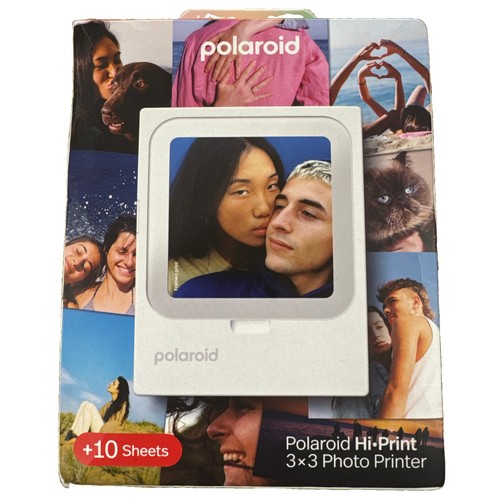 Polaroid Hi-Print 3x3 Photo Printer w/ 10 Sheets Paper Bundle - Brand New Sealed