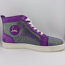 Louboutin louis veau velours strass crystal p...