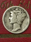 "BUY IT NOW "   1927-P  Mercury SILVER  Dime in   SOLID  "GOOD"  CONDITION