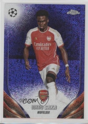 2023 Chrome UEFA Club Competitions Violet Speckle Refractor /299 Bukayo Saka 6q5