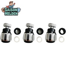 3x Wasserhahnaufsatz Wassersparer Brausekopf Strahlregler Schwenkbrause 