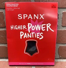 NWT Spanx Higher Power Panties Black High Waist Shaping Panties Women s Size L