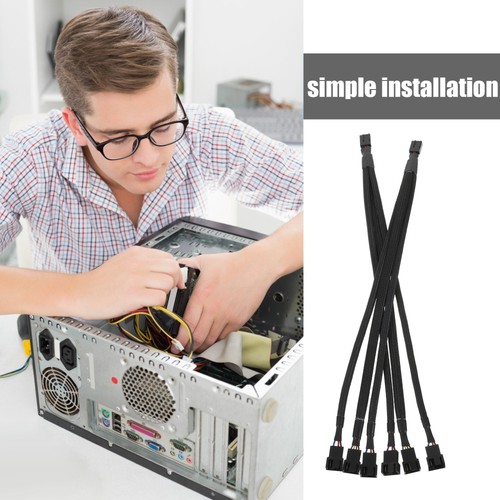 2 Pcs CPU Adapter Cable Extension Splitter Computer Fan Connection - Afbeelding 10 van 12