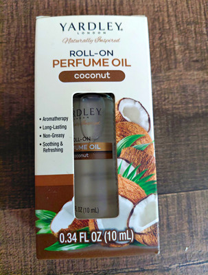 Yardley London Coconut Roll-On Perfume Oil 0.34 fl oz (10 mL) Long Lasting