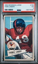 1952 BOWMAN LARGE #142 TOM LANDRY PSA 3 VG NEW YORK GIANTS HOF