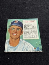 1954 Red Man Tobacco All-Star Mel Parnell #8, NO TAB, NO CREASES