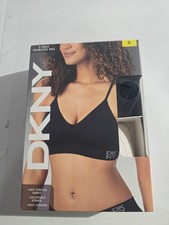 DKNY Women's 2-Pack Seamless Bra, Black / Ivory, Size S