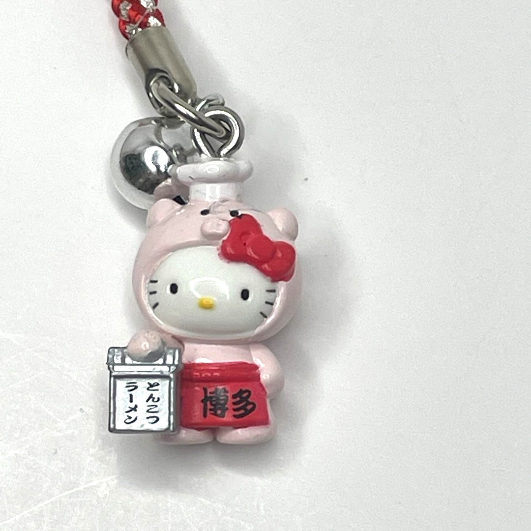 Llavero Hello Kitty encanto local limitado correa Gotochi 'Poke bone Ramen' 2008