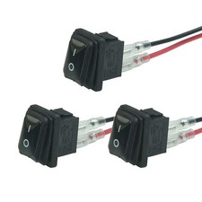 3Pcs Waterproof Rocker Toggle Switch,2 pin mini ON-Off Rocker Switch with 20C