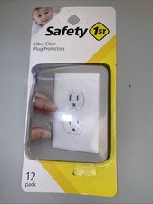 Safety 1st Ultra Clear Plug Protectors, Pack of 12 - NEW
