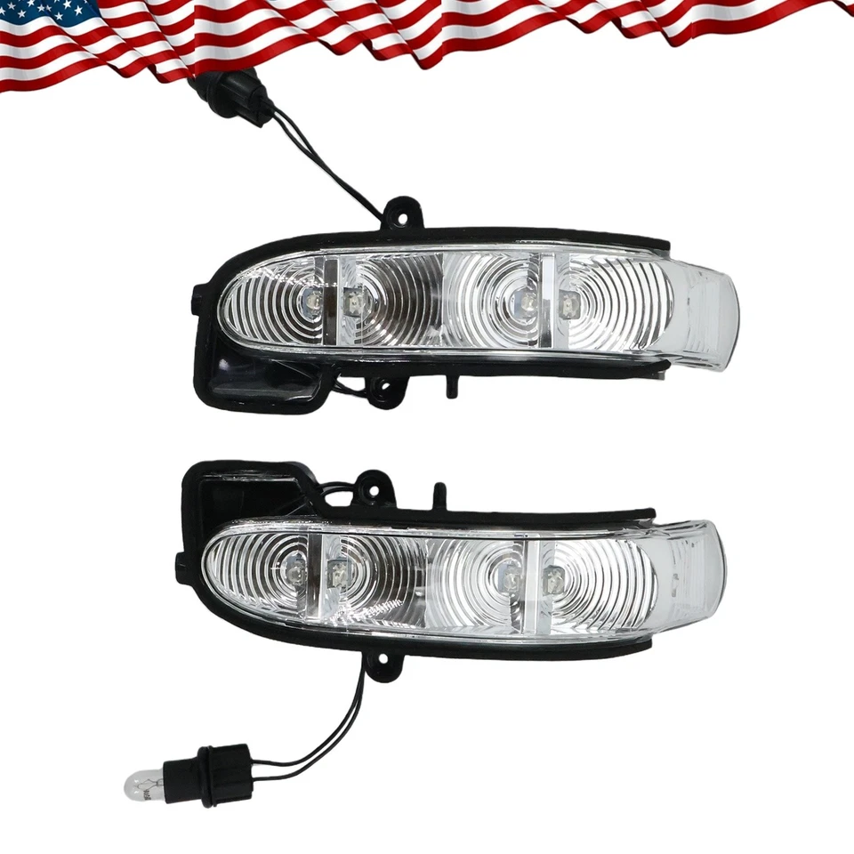 Luz intermitente espejo retrovisor lateral L+R 2X para Mercedes Benz Clase E W211 S211 2002-06 Foto 3 de 4