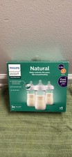 Philips Avent Natural Response Glass Baby Bottles 8oz 3-Pack Flow 3 3-6M