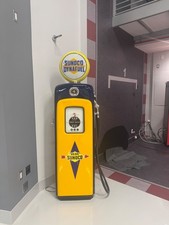 Vintage Sunoco Dynafuel Rebuild Gas Pump, blue and yellow.