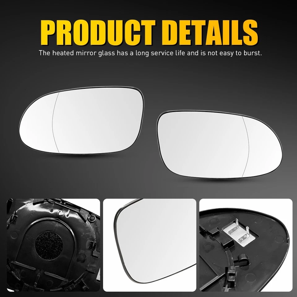 Зеркальное стекло с подогревом для Mercedes Benz CLK320 CLK350 CLK550 CLK63 AMG CLK55 AMG - Изображение 3 из 4