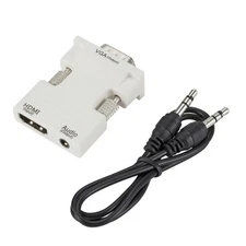 Female HDMI to Male VGA Converter w/Audio Cable Plug&Play Laptop PC To TV dq