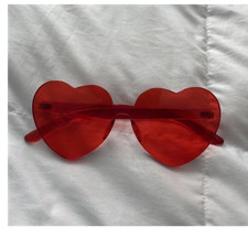 Harry Styles Watermelon Sugar, Red Heart-Shaped Costume Glasses