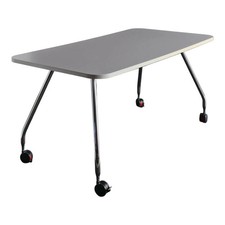 Vitra Tisch Ad Hoc Rechteckig Platte Melamin Soft Light Mit Rollen Weich 