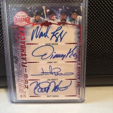 2024 Leaf Bronx Legacy Quad Auto #/5 Boggs Abbott Key Nokes 1994 Flashback🔥📈